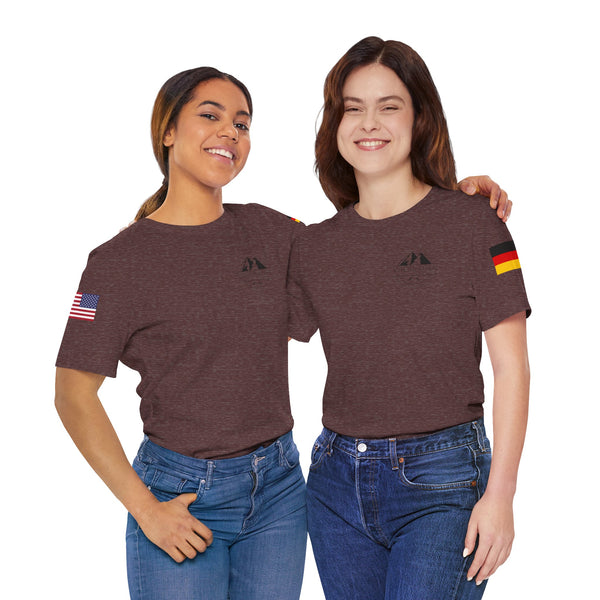 WHM - Flag on Sleeves - Unisex Jersey Short Sleeve Tee