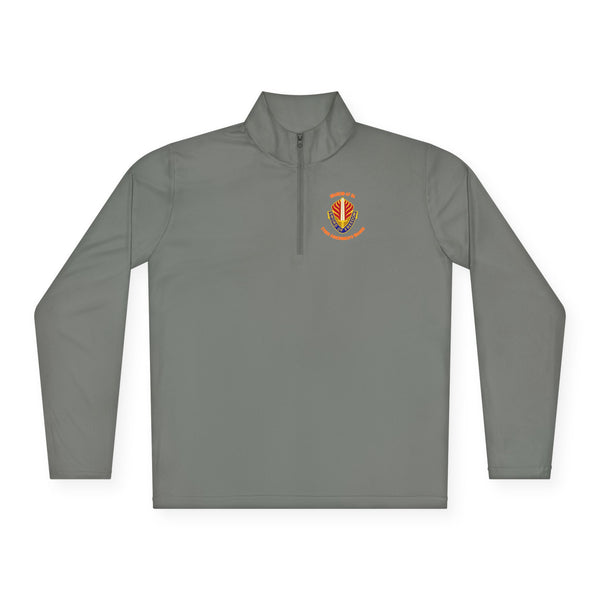 CAB Sword - Orange text - Unisex Quarter-Zip Pullover