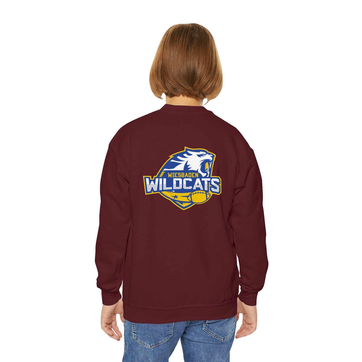 Wildcats (Front and Back) - Youth Crewneck Sweatshirt