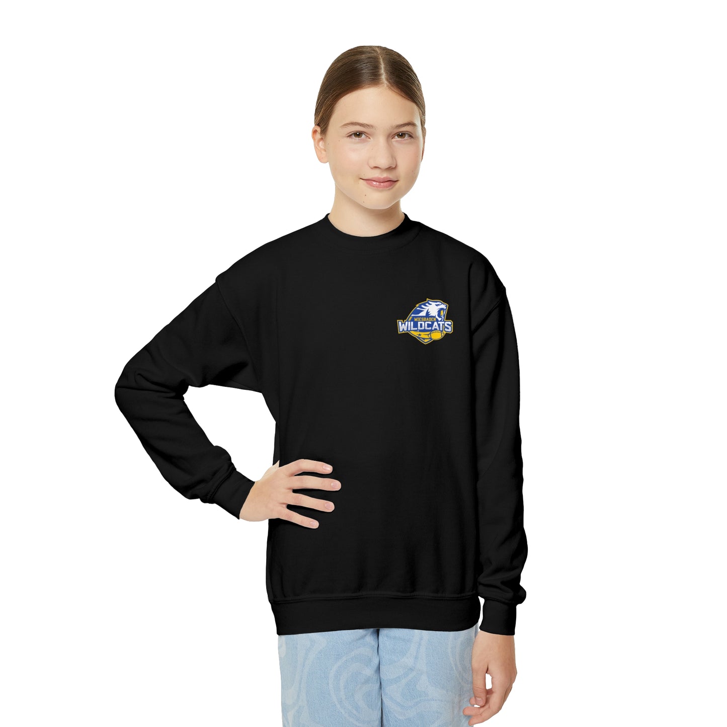 Wildcats (Front and Back) - Youth Crewneck Sweatshirt
